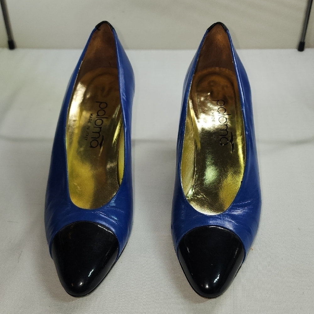 Elegant Blue and Black Women's Heel - Picture 6 of 9